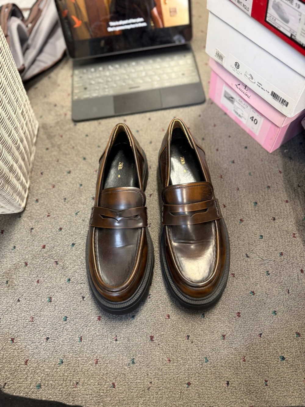 Women’s Classic Brown Leather Penny Loafers